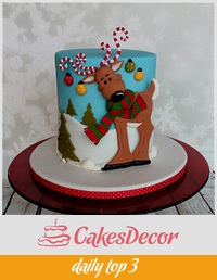Reindeer  Christmas Cake