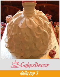 Wedding Dress Bridal Shower Cake