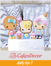 Donut, Cookie and Toast Cake Toppers