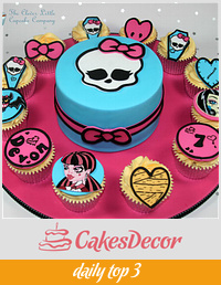 Monster High Cake and Cupcakes