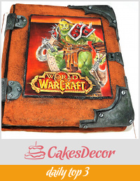 Book Cake - Hand painted World of Warcraft 