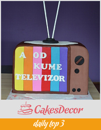 Old TV cake