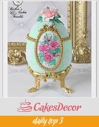 Fondant Cake Topper Sweet Easter Collaboration; Faberge Egg