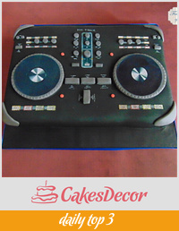 DJ mixing deck