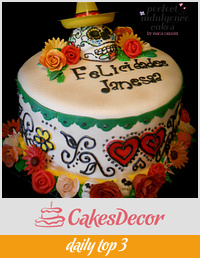 Day of the Dead Bridal Shower Cake for Janessa