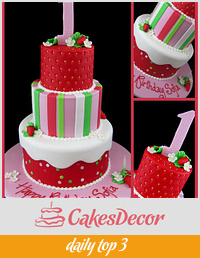 Strawberry Shortcake 1st birthday cake