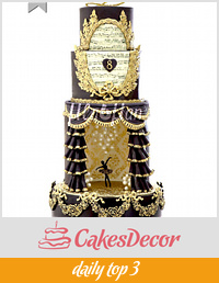 Ballet Princess Cake - Black/Gold Edition
