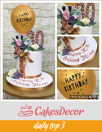 30th Giraffe 🦒 Themed Balloon Cake