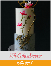 Painted wedding cake