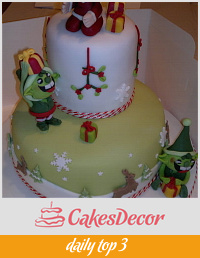 "Naughty Elf" Christmas-cake
