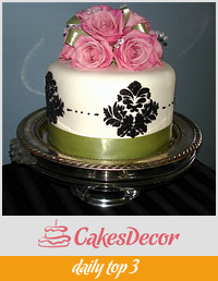 Damask anniversary cake