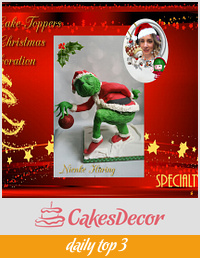 Fondant cake toppers sweet christmas collaboration The Grinch