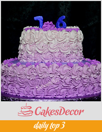 Purple Ombre Birthday Cake