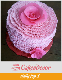 Ruffles and Roses Thank You Cake