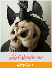 Dragon and Skull Cake