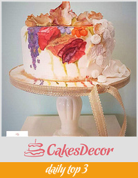 Bursting colours wedding cake for Spring is in the air collab. 