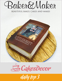 Hand Painted Charles Dickens Little Dorrit Book Cake