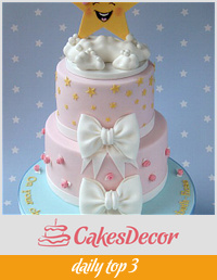 Twinkle Twinkle Christening Cake