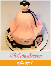 21st Birthday Dress Cake