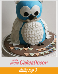 Blue owl cake 