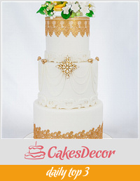 Gold Glamour wedding cake