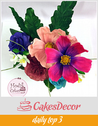 World Cancer Day Collaboration Sugar Flowers&Cakes in Bloom