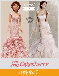 Couture Cakers International 2018 Collaboration - pink wedding dress