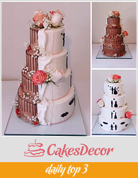 Wedding cake with two faces
