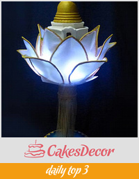 The lotus and the temple - Festival of Vesak Cake Collaboration