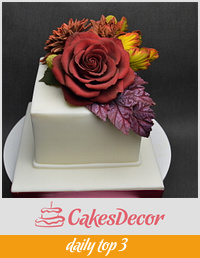 Chocolate flowers cake