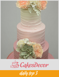 Blush Textured Buttercream Wedding Cake