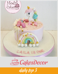 Pink Unicorn Girlish Cake 