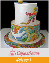 Mosaic cake /Inspired by Gaudi /