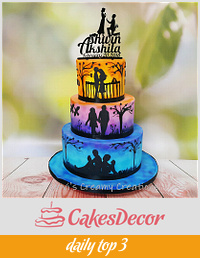 Silhouette Wedding cake