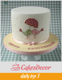 Love Bird Anniversary Cake
