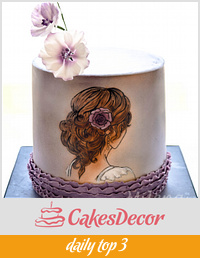 Hand Painted Bridal Shower Cake