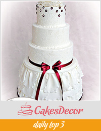 Dress Inspired Wedding Cake