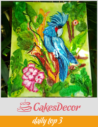 Blue Cockatoo - Magnificent Bangladesh - An International Cake Art Collaboration