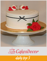 Tweethearts - wedding anniversary cake.
