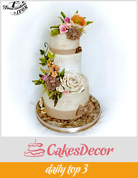 Natural wedding cake 
