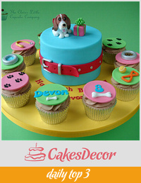 Basset Hound Cake/Cupcakes