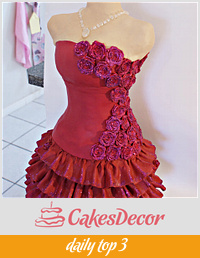 Red Tutu dress cake