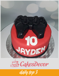Cake with a controller.