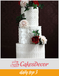 ELEGANT LACE WEDDING CAKE