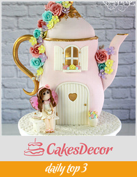 Fairy Tea Party Teapot Cake