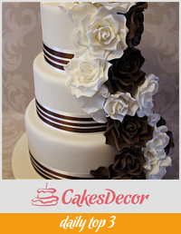 Rose Cascade Wedding Cake.