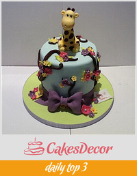 Pretty & Girly Giraffe Cake