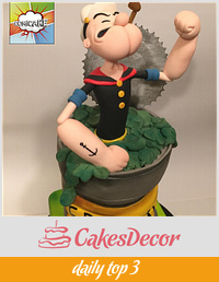 Popeye Cake for  Comicake Collaboration