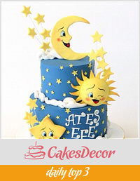 Moon, Sun and Star Cake