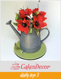Rustic Watering Can Cake